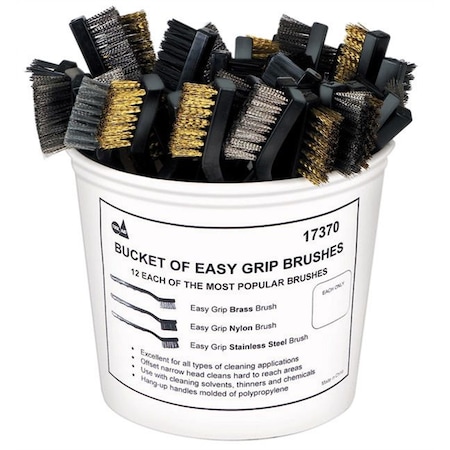 S&G Tool Aid Bucket of Easy Grip Brushes 17370
